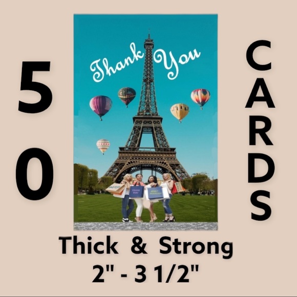 Mailers And More Other - 50 2" - 3 1/2"  Eiffel Tower Shopping Girls Cards. PRICE IS FIRM